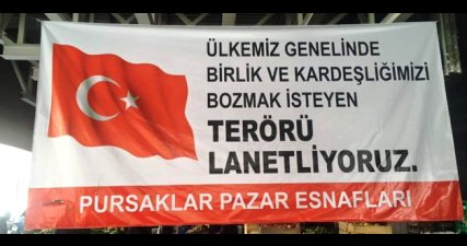 Pursaklar Esnafı Teröre Duyarsız Kalmadı